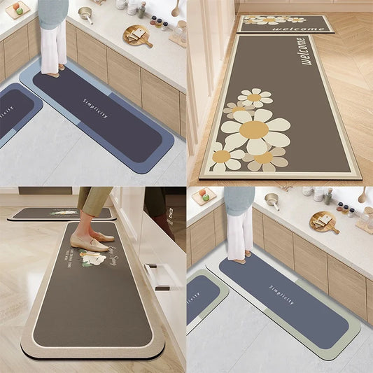 1pc Diatom Mud Floor Mat, Super Absorbent Kitchen Mat, Quick-Drying Kitchen rugs