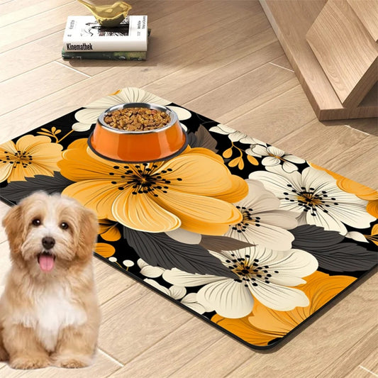1Pc Pet Feeding Mat - Quick Dry Anti-Slip Dog Bowl Mat For Food And Water No Stains Dog Supplies For Messy Drinkers Dogs And Cat
